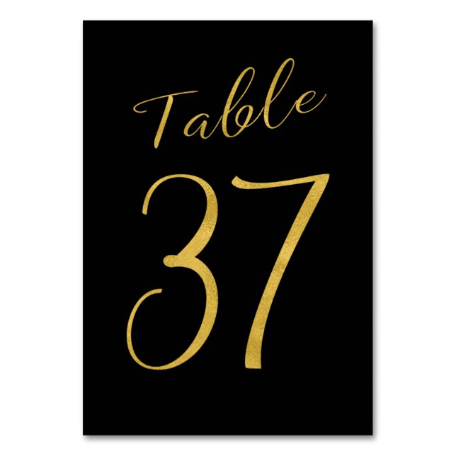 Numéro De Table Mariage table numéro or parties scintillant noir é (Par défaut)