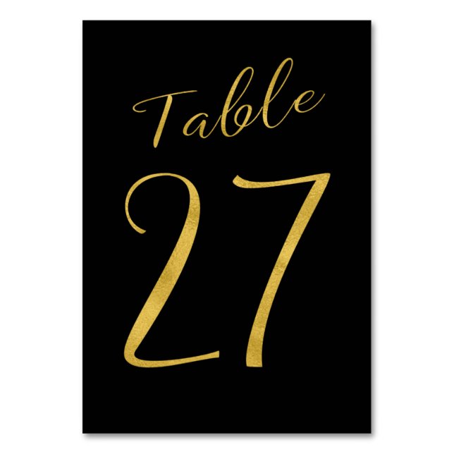Numéro De Table Mariage table numéro or parties scintillant noir é (Par défaut)