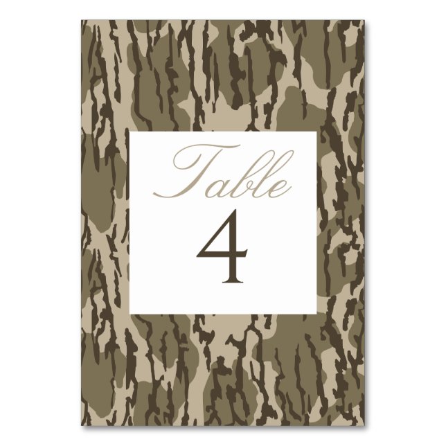 Numéro De Table Mariage Thème Chasse Camo Terres Basses (Par défaut)