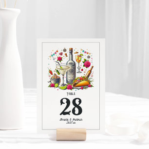 Numéro De Table Mariage Thème Tacos et Tequila Fiesta Animé et Amu