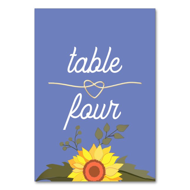 Numéro De Table Mariage tournesol (Par défaut)