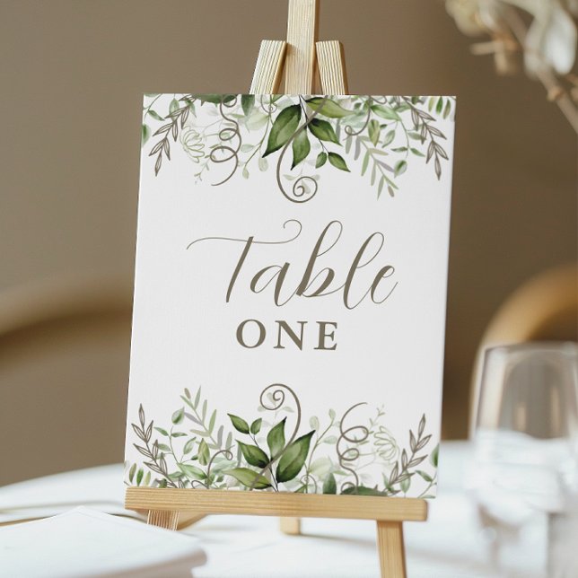 Numéro De Table Mariage Tropical Verdure (Créateur téléchargé)