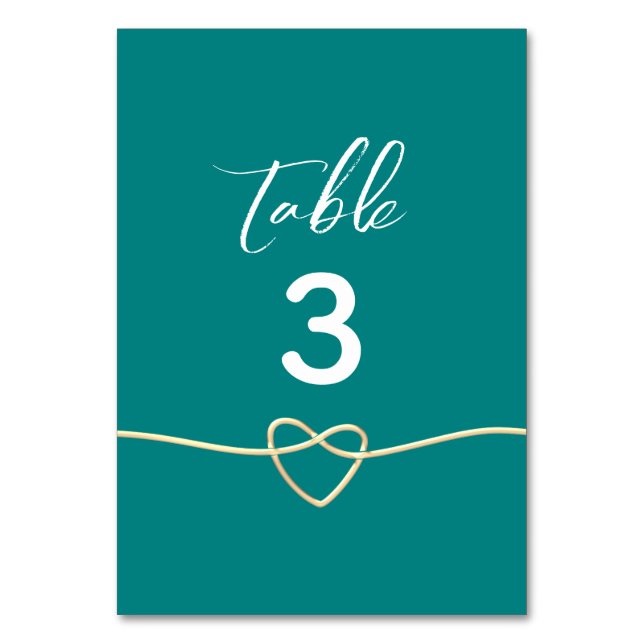 Numéro De Table Mariage turquoise (Par défaut)