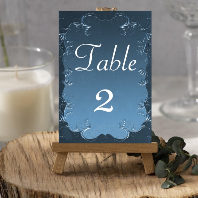 Numéro De Table Mariage Turquoise Parchemin vintage (Créateur téléchargé)
