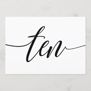 Numéro de table mariage - Typographie de luxe - No