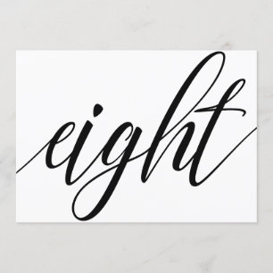 Numéro de table mariage - Typographie de luxe - No