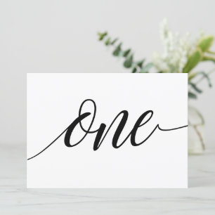 Numéro de table mariage - Typographie de luxe - No