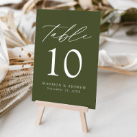 Mariage vert olive élégant moderne