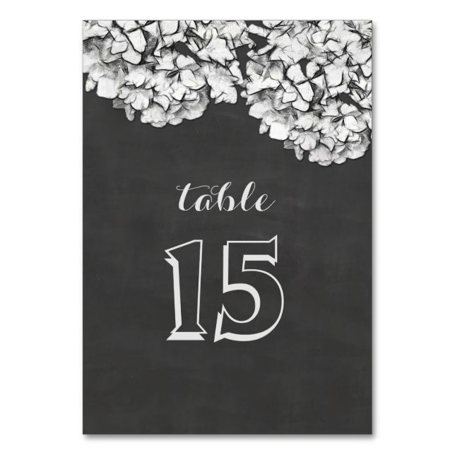 Numéro De Table Mariage vintage Chalkboard (Dos)