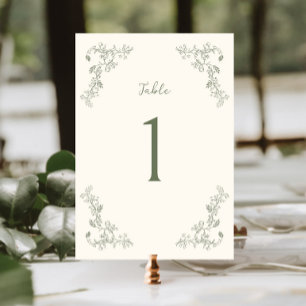 Numéro De Table Mariage Vintage de cadre de de taille rustique