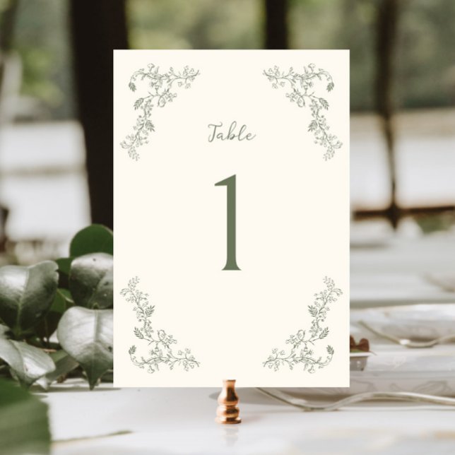 Numéro De Table Mariage Vintage de cadre de  de taille rustique (Créateur téléchargé)