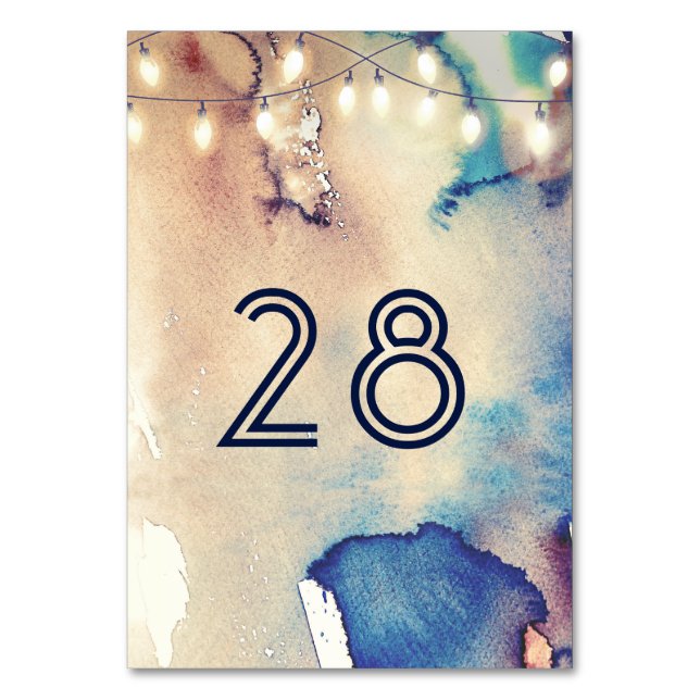 Numéro De Table Mariage vintage sur la plage (Par défaut)