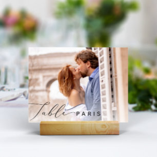 Numéro De Table Mariage Voyage Destination Photo & Nom
