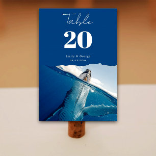 Numéro De Table Marine Bleu Océan Nautique Baleine Boho Beach Mari