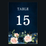 Numéro De Table Marine Bleu rose rose rose pâle<br><div class="desc">Belle carte de mariage boho fleurie carte de numéro de table dispose d'aquarelle peinte à la main graphismes floraux / roses dans les tons riches de bleu marine et rose rousse / pêche et charmante lettrage manuel police. Veuillez me contacter pour toute aide sur la personnalisation ou si vous avez...</div>