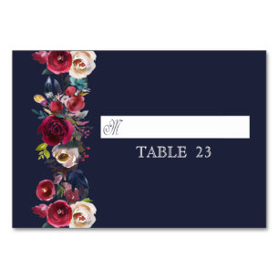 Numéro De Table Marine Bourgogne Merlot Mariage Table Place Card