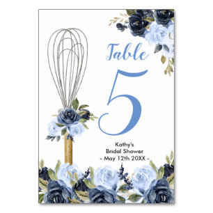Numéro De Table Marine Floral Bientôt être fouetté Fête des mariée