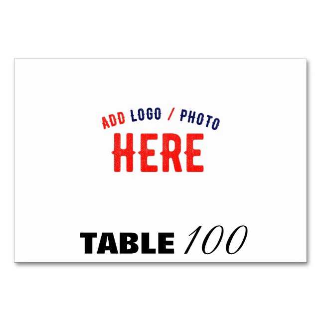 NUMÉRO DE TABLE MARQUE BLANCHE VÉRIFIÉE PERSONNALISABLE MODERNE ÉL (Devant)