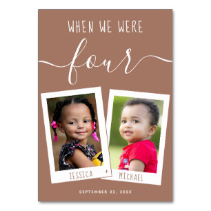 Numéro De Table Marron Quand nous étions des photos de gosses de l