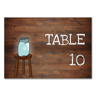 Numéro De Table Mason Jar Mariage rustique