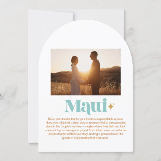 Numéro de table Maui