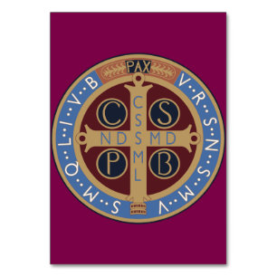 Numéro De Table Médaille de saint Benoît