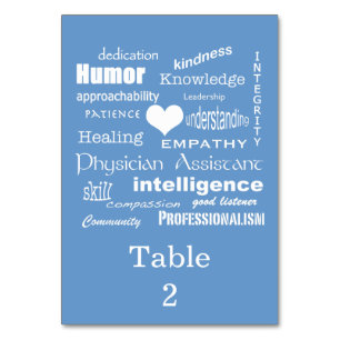 Numéro De Table Médecin Assistant Occasion/Nuage de mots en bleu