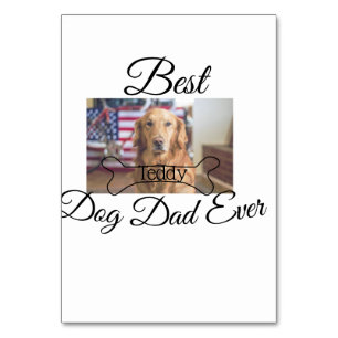 Numéro De Table Meilleur chien papa jamais ajouter nom de l'animal