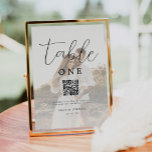 Numéro De Table Menu Mariage de code QR photo moderne<br><div class="desc">Photo moderne Code QR Mariage Menu Numéro de table</div>