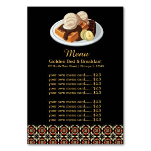 Numéro De Table Menu Petit déjeuner
