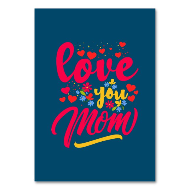 Numéro De Table Mère Art Love You Maman (Par défaut)