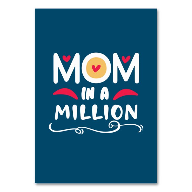 Numéro De Table Mère Cadeau Maman Dans Un Million (Par défaut)