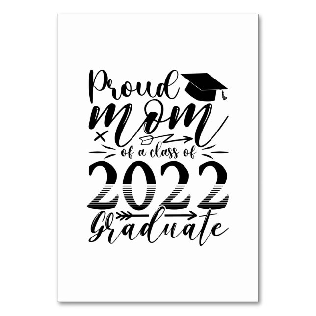 Numéro De Table Mère Fier Maman D'Une Classe De 2022 Diplômé (Par défaut)