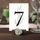 Numéro De Table Minimalist Eucalyptus Wedding Table Number Sign<br><div class="desc">Add a refined and cohesive detail to your reception décor with this minimalist botanical wedding table number sign. Featuring a soft eucalyptus greenery illustration paired with a bold, elegant table number, this design blends modern simplicity with natural beauty. The delicate greenery background creates a subtle botanical accent while the large,...</div>
