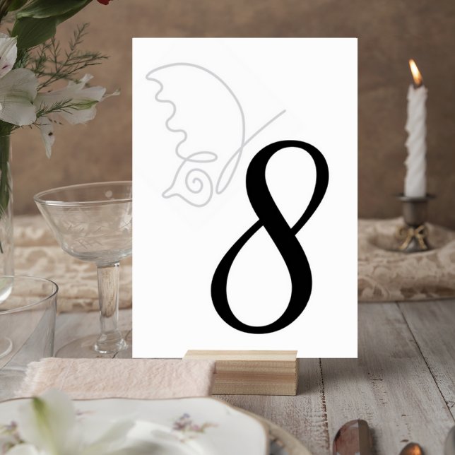 Numéro De Table Minimalist Wedding Table Number Card (Créateur téléchargé)