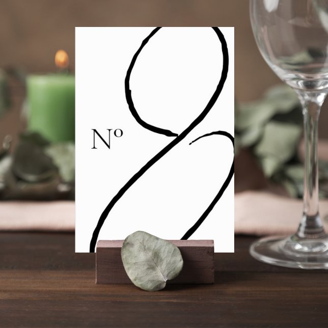 Numéro De Table Minimalist Wedding Table Number Card (Créateur téléchargé)