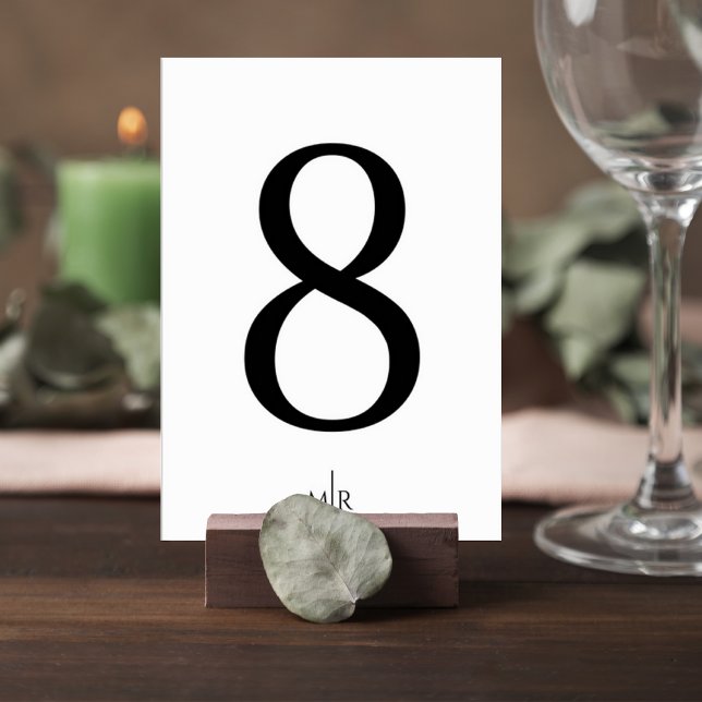 Numéro De Table Minimalist Wedding Table Number Card (Créateur téléchargé)