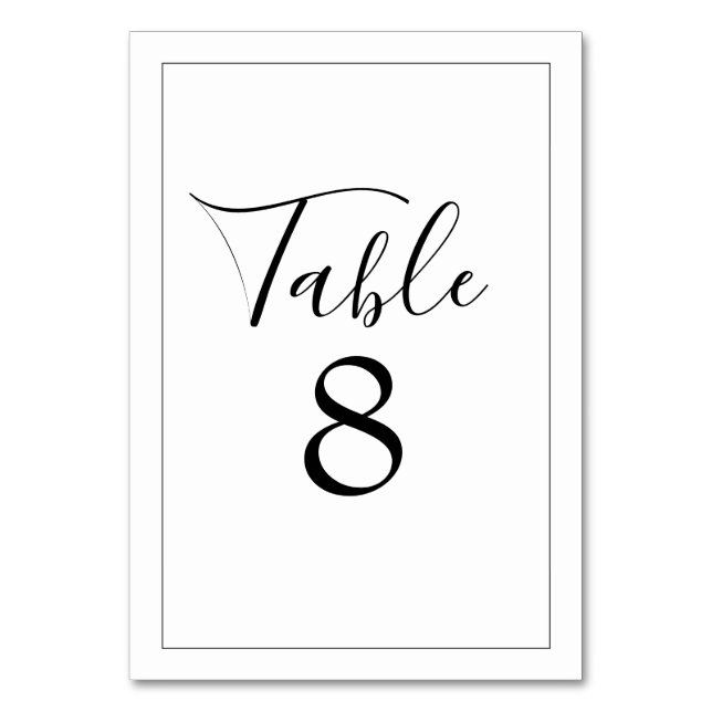 Numéro De Table Minimaliste (Par défaut)