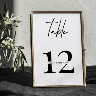 Numéro de table minimaliste Gala Dîner d'affaires