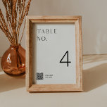 Numéro de table minimaliste HARLOW avec le code QR<br><div class="desc">Harlow Collection - un mélange parfait de sophistication propre et de modernité. Il est conçu avec une police de caractères moderne qui respire le style et l'élégance. Chaque produit de la collection est soigneusement conçu pour présenter un look à la fois intemporel et tendance.</div>