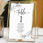Numéro De Table Minimaliste minimaliste noir blanc Mariage feuille<br><div class="desc">Il s'agit d'un minimaliste minimaliste Noir Blanc Branche Mariage Numéro de table avec les noms!</div>