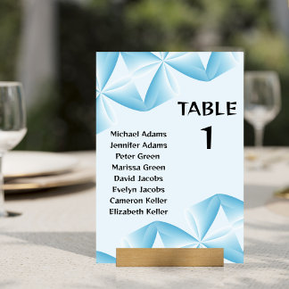 Numéro De Table Minimaliste Moderne 