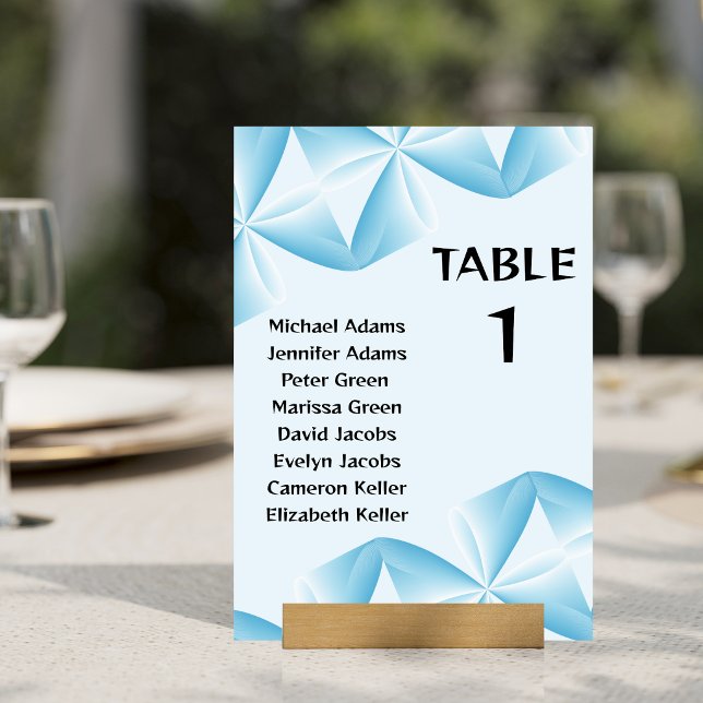 Numéro De Table Minimaliste Moderne  (Créateur téléchargé)