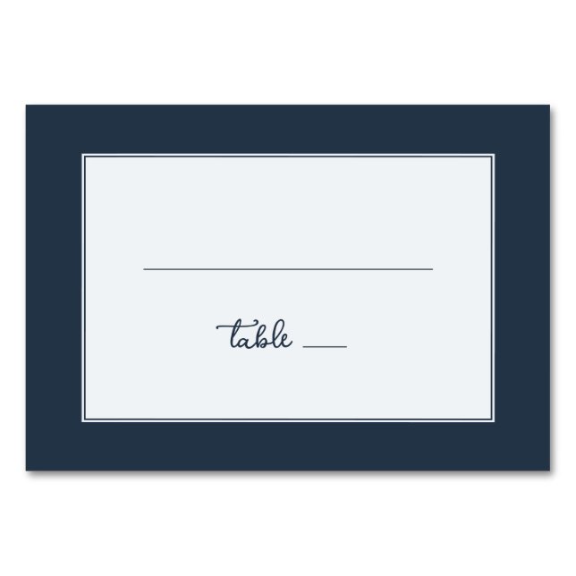 Numéro De Table Minimaliste naval sophistiqué (Devant)