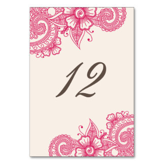 Numéro de table Mod Mehandi