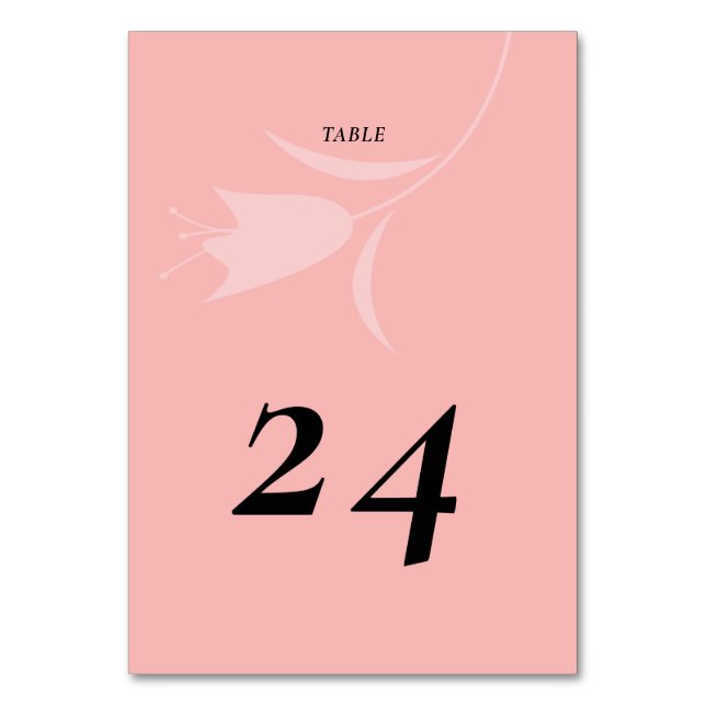 NUMÉRO DE TABLE MOD PINK TULIP MARIAGE (Par défaut)