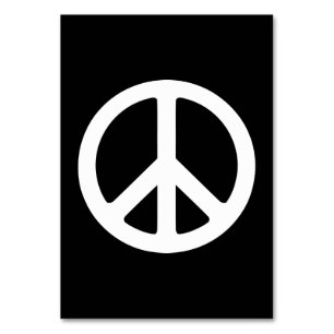 Numéro De Table Modèle de symbole de paix blanc