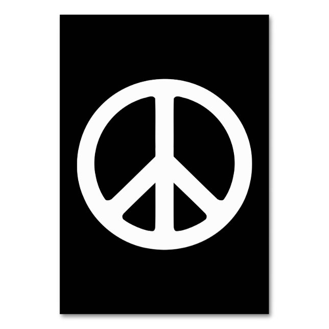 Numéro De Table Modèle de symbole de paix blanc (Par défaut)