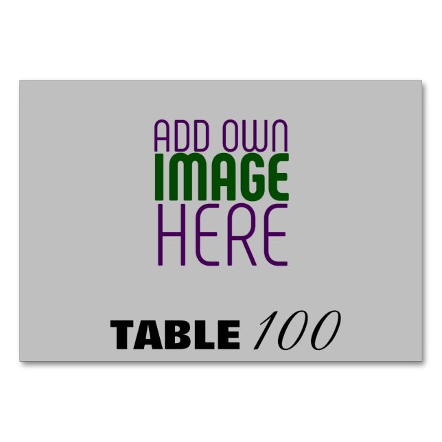 NUMÉRO DE TABLE MODÈLE DE TEXTE D'IMAGE ASH SIMPLE MODERNE (Devant)