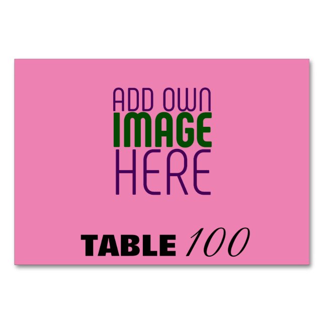 NUMÉRO DE TABLE MODÈLE DE TEXTE D'IMAGE CHAUD MODERNE ÉDITABLE (Devant)